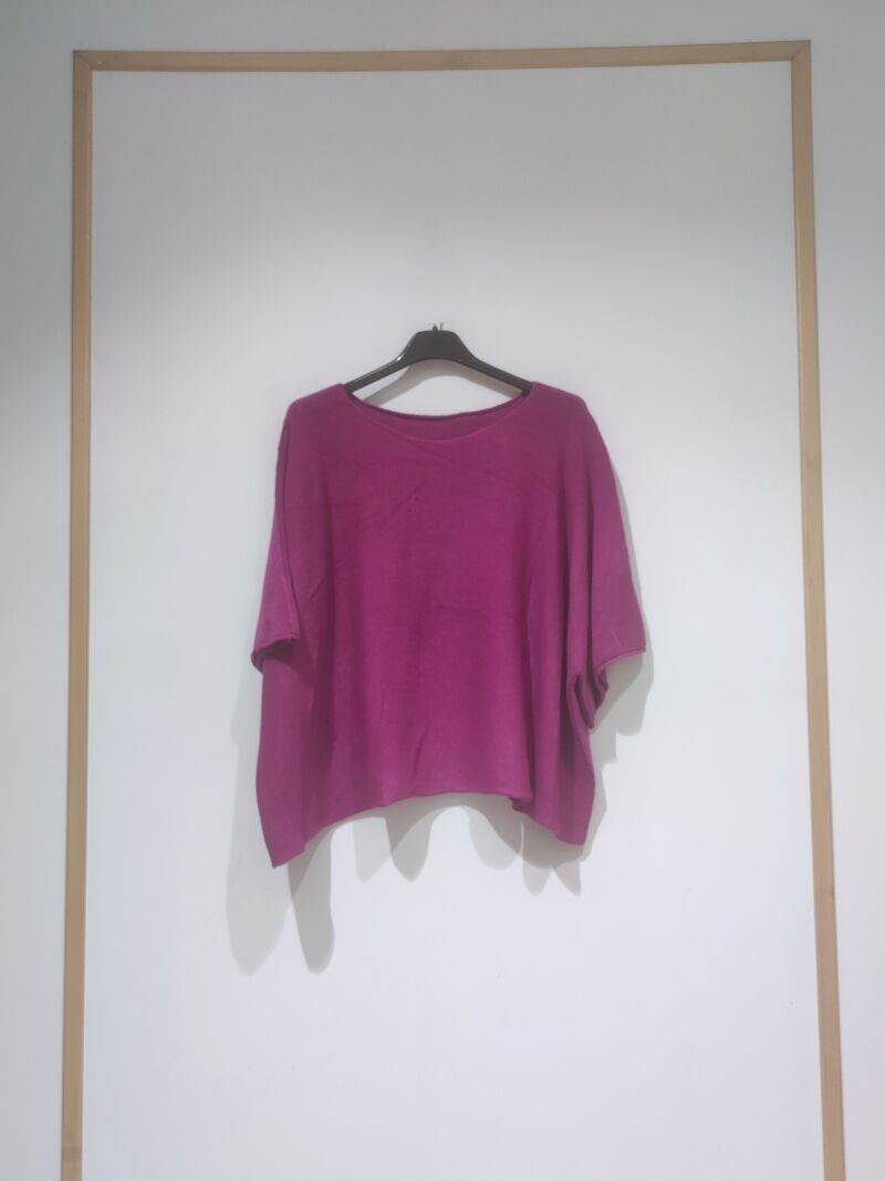 Pull oversize manches courtes, différentes couleurs, réversible