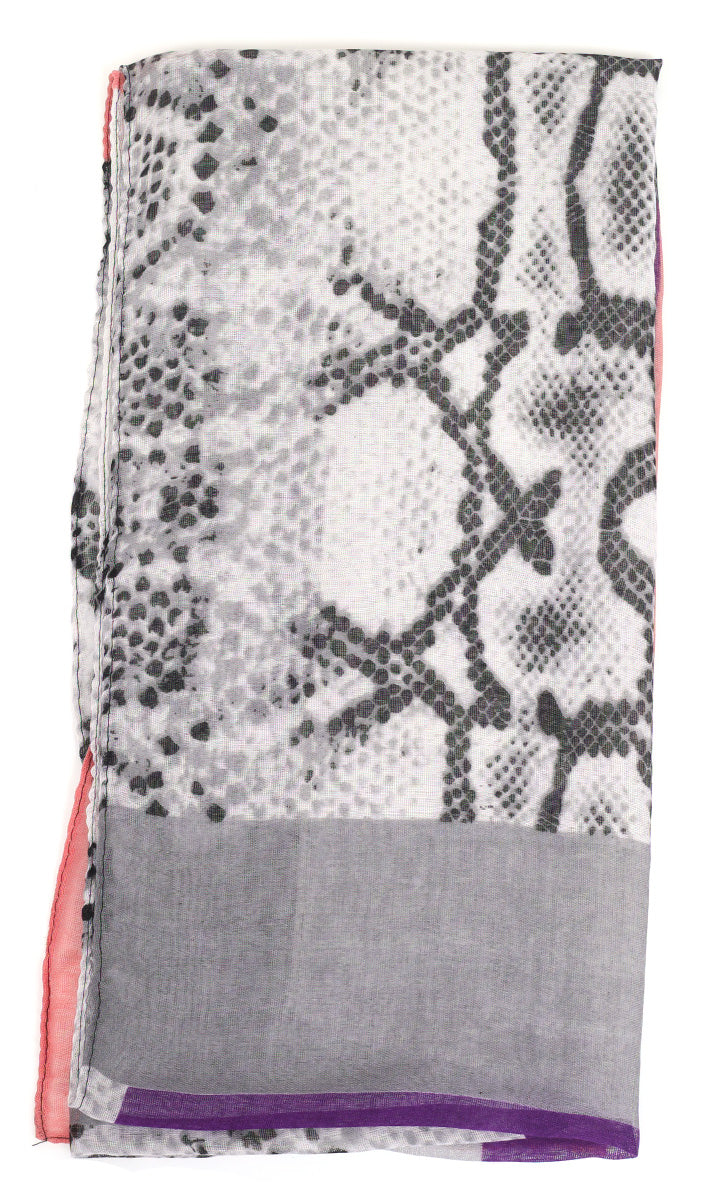 Foulard serpent rose et violet