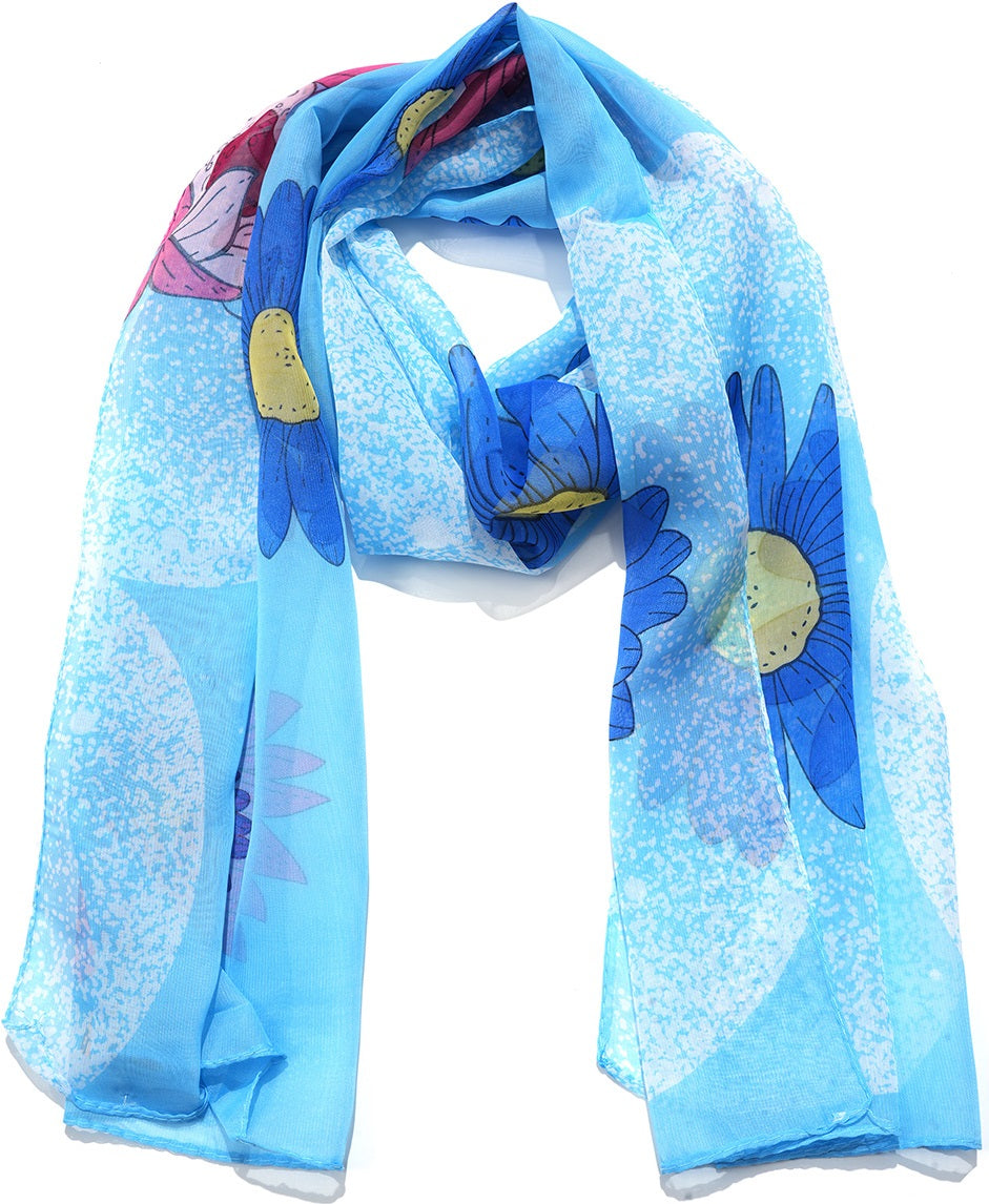 Foulard grosses fleurs