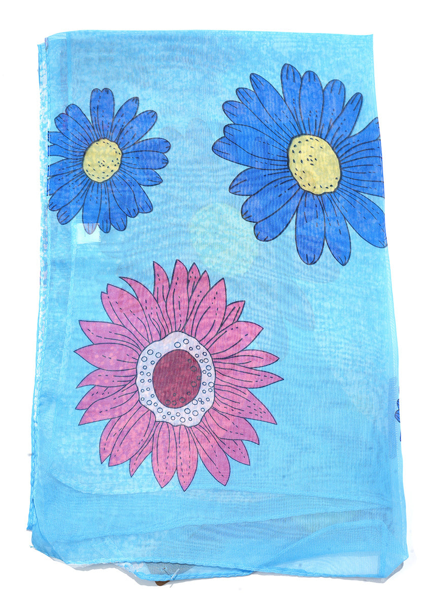 Foulard grosses fleurs