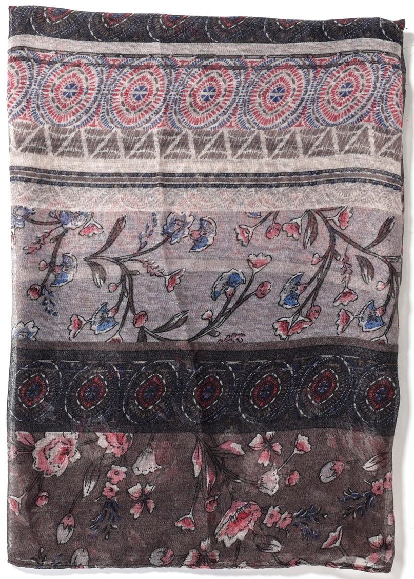 Foulard imprimé noir