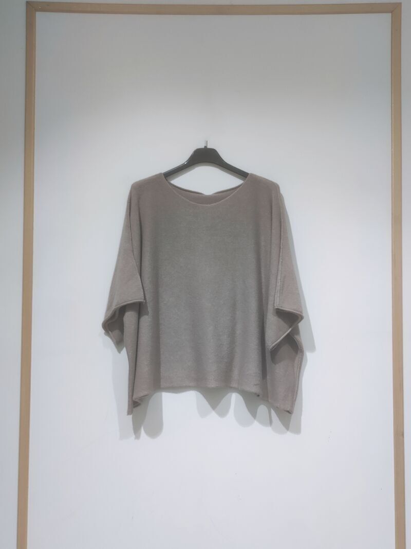 Pull oversize manches courtes, différentes couleurs, réversible