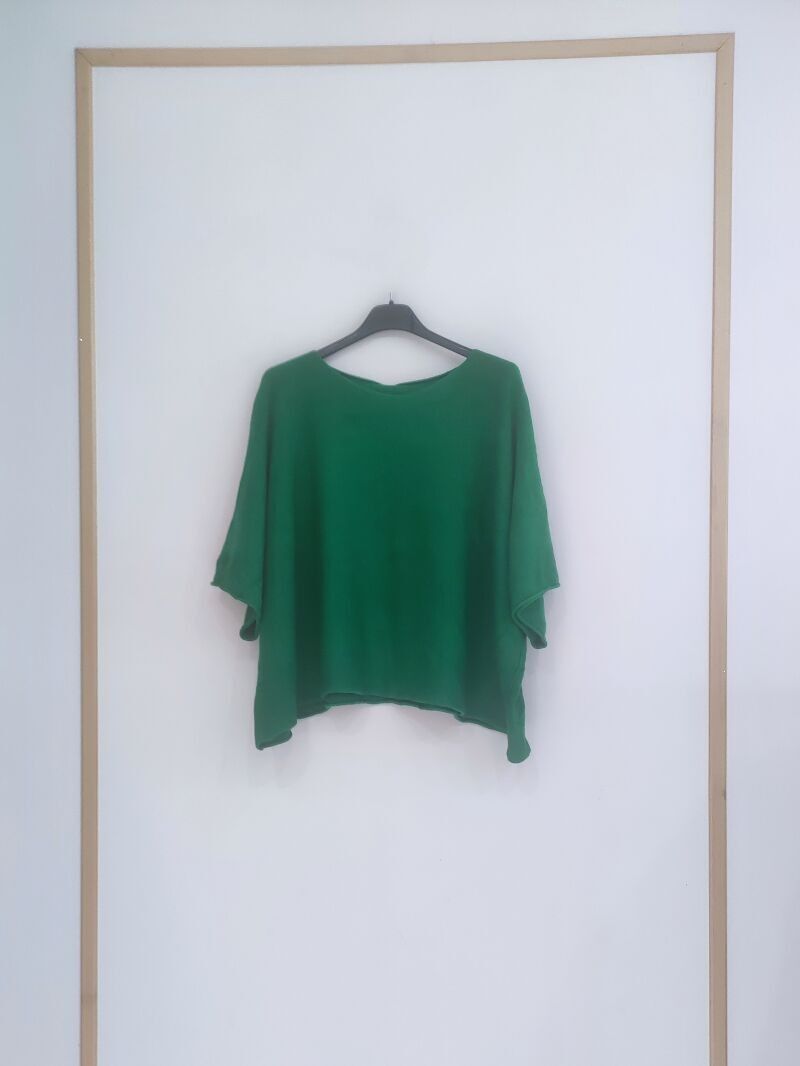 Pull oversize manches courtes, différentes couleurs, réversible