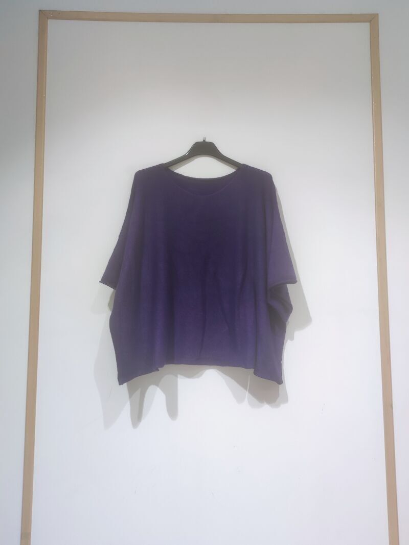 Pull oversize manches courtes, différentes couleurs, réversible