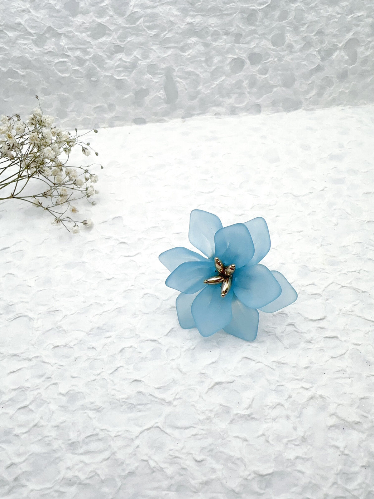 Bague fleur en acier inoxydable