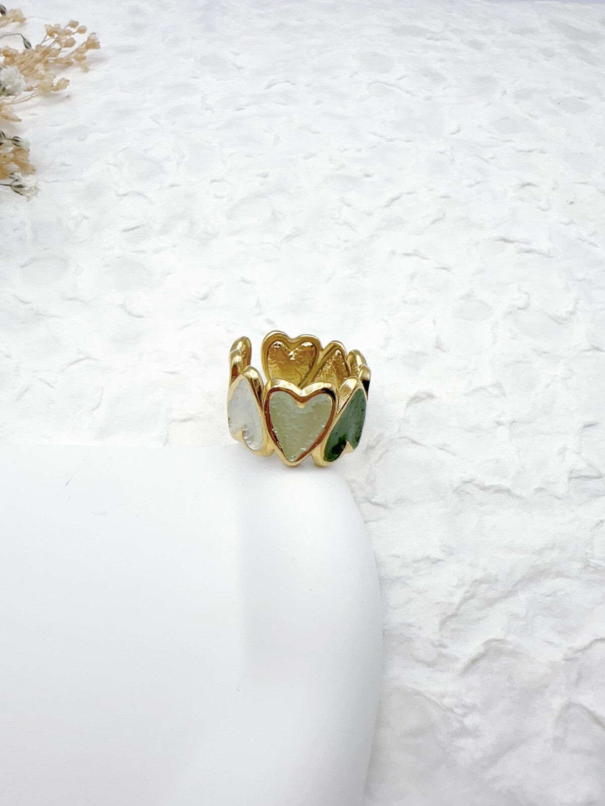 Bague coeur en acier inoxydable