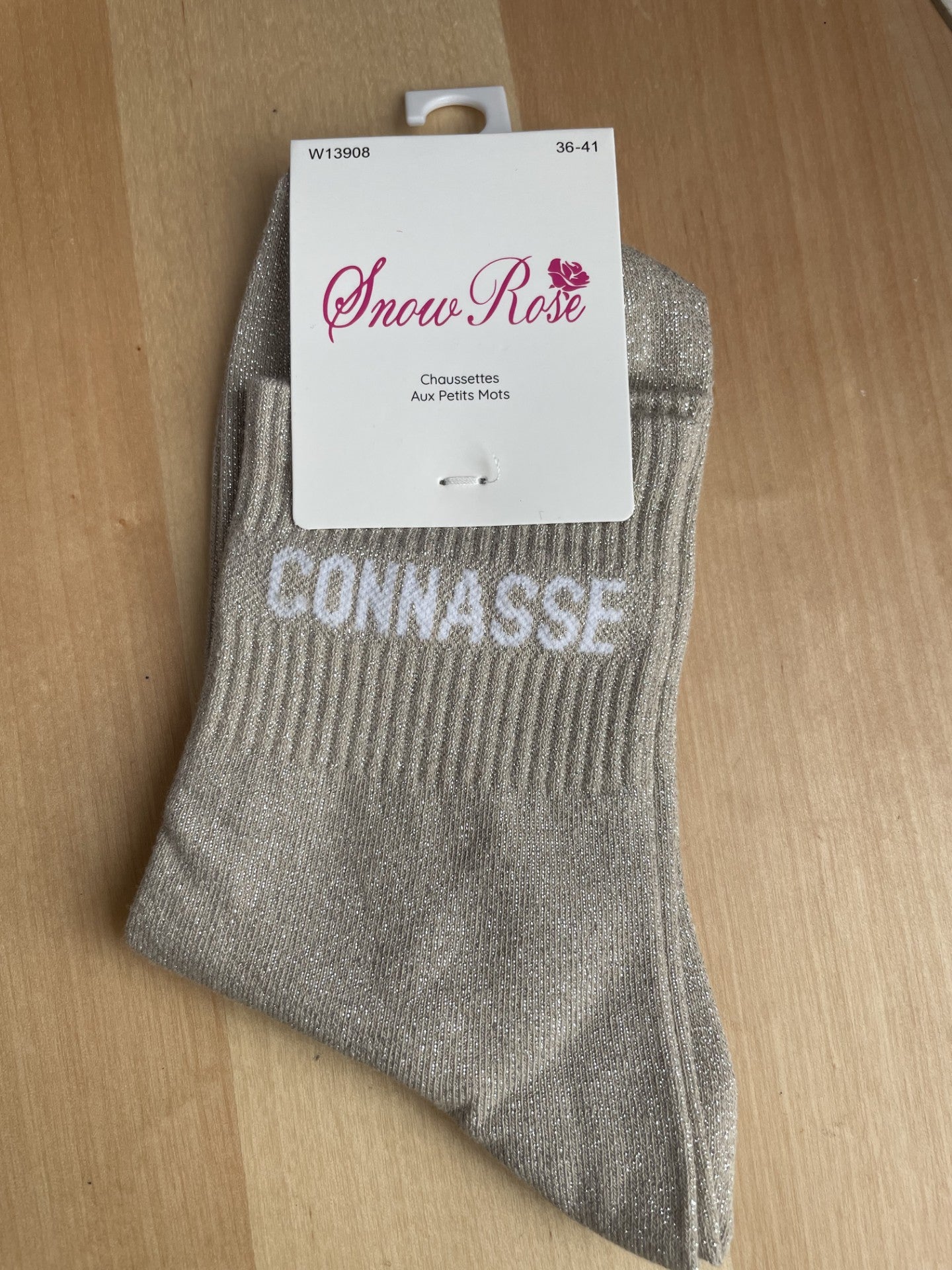 Chaussettes brillantes "CONNASSE"