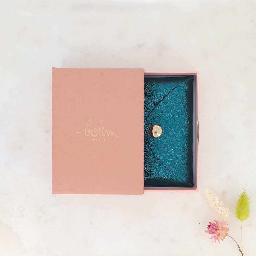 Porte carte ou porte monnaie cuir Bohm Paris coffret cadeaux