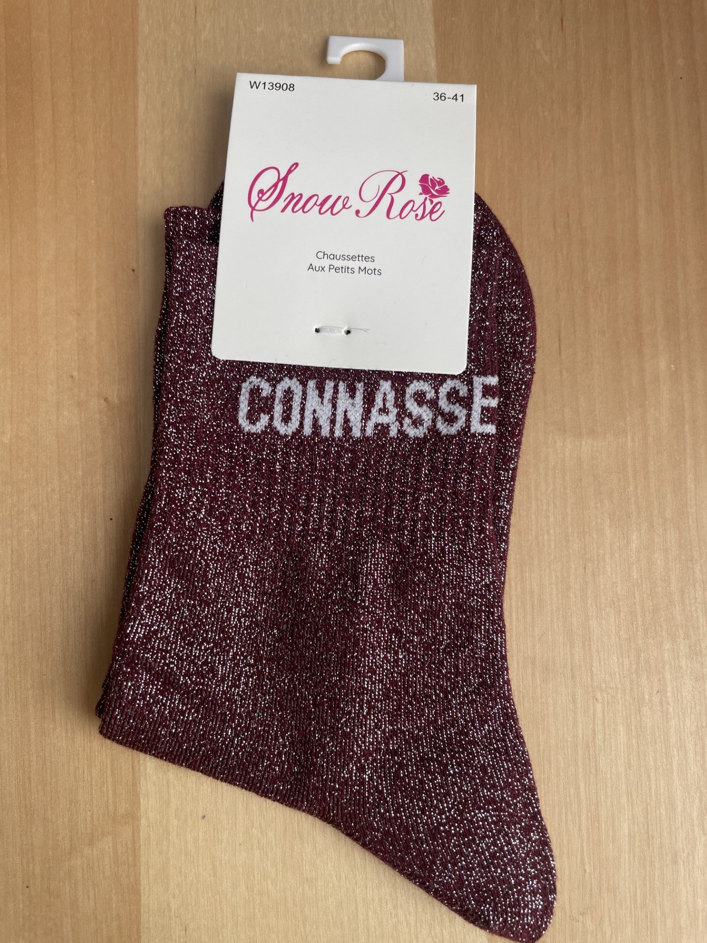 Chaussettes brillantes "CONNASSE"