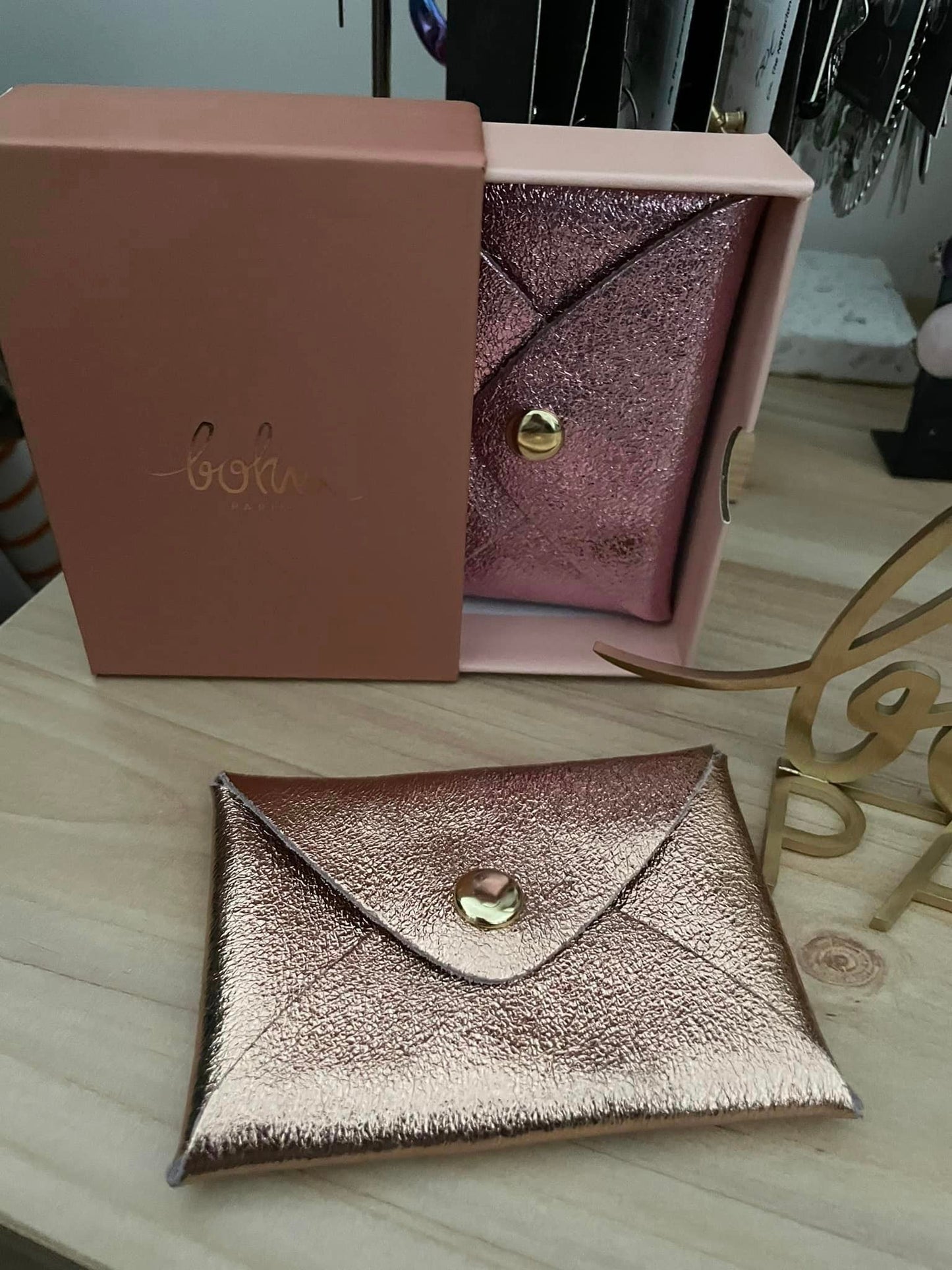 Porte carte ou porte monnaie cuir Bohm Paris coffret cadeaux
