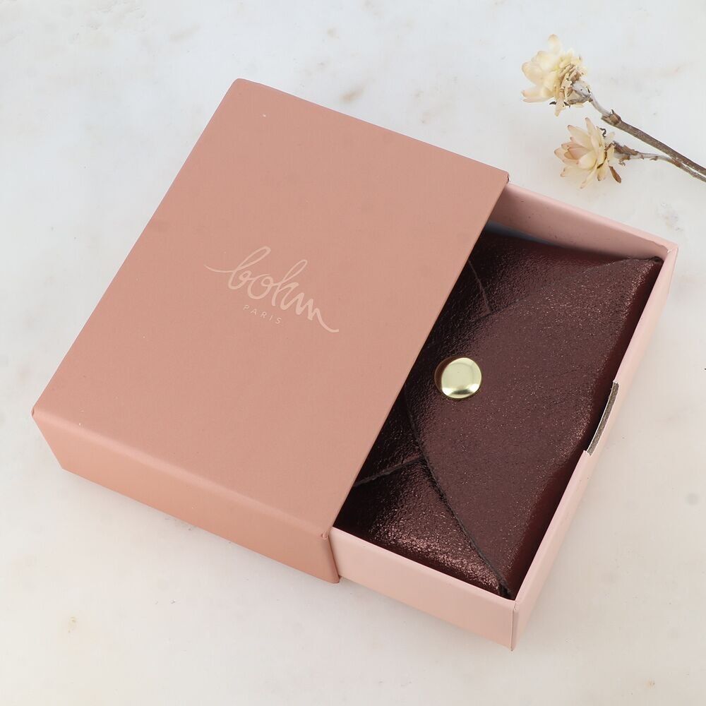 Porte carte ou porte monnaie cuir Bohm Paris coffret cadeaux