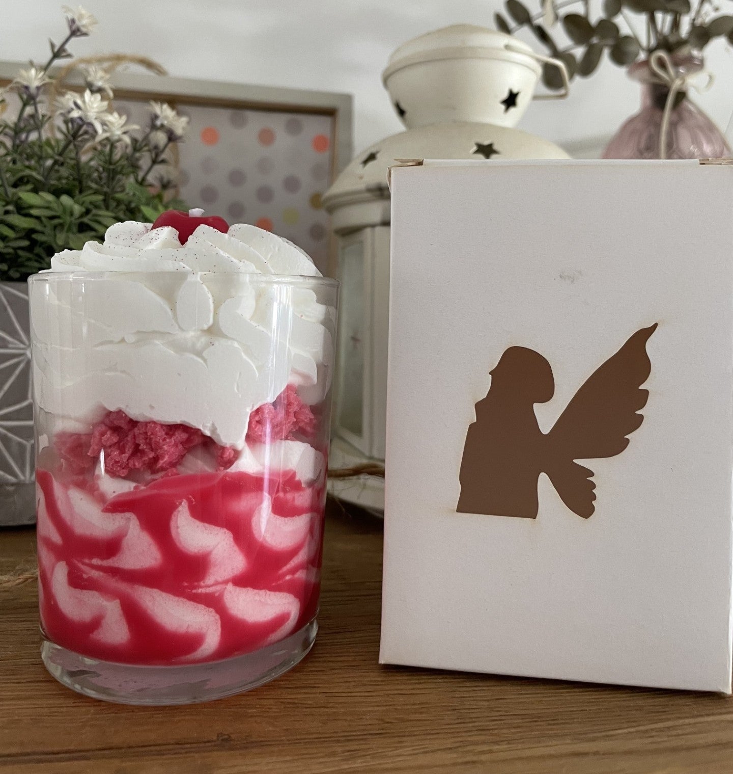Bougie gourmande artisanale parfum cerise 100% végétale