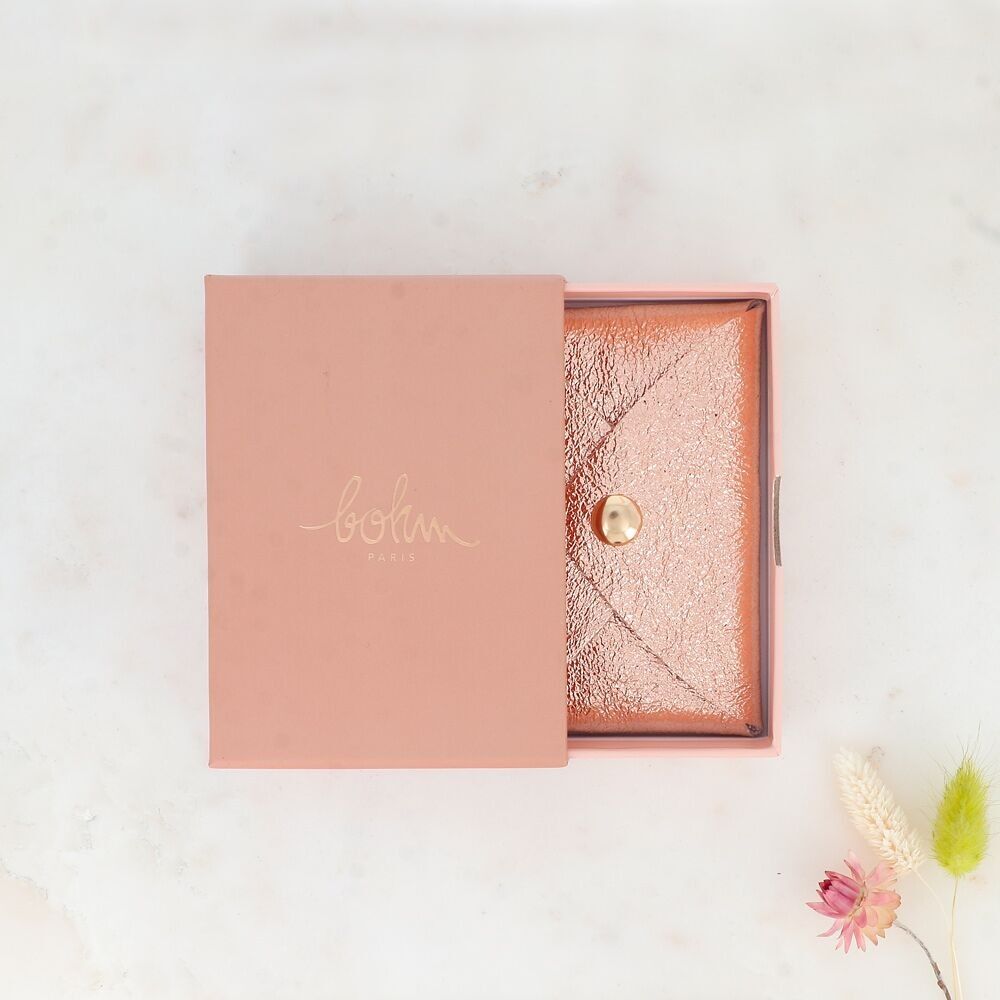 Porte carte ou porte monnaie cuir Bohm Paris coffret cadeaux
