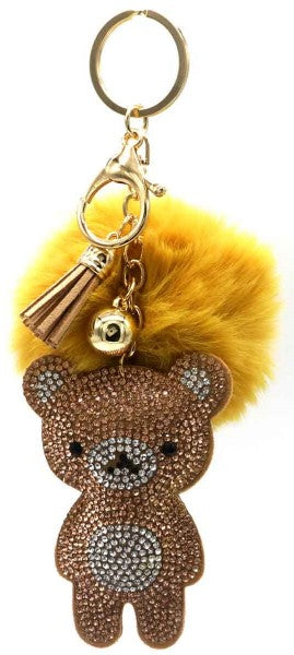 Charm fluffy ours strass