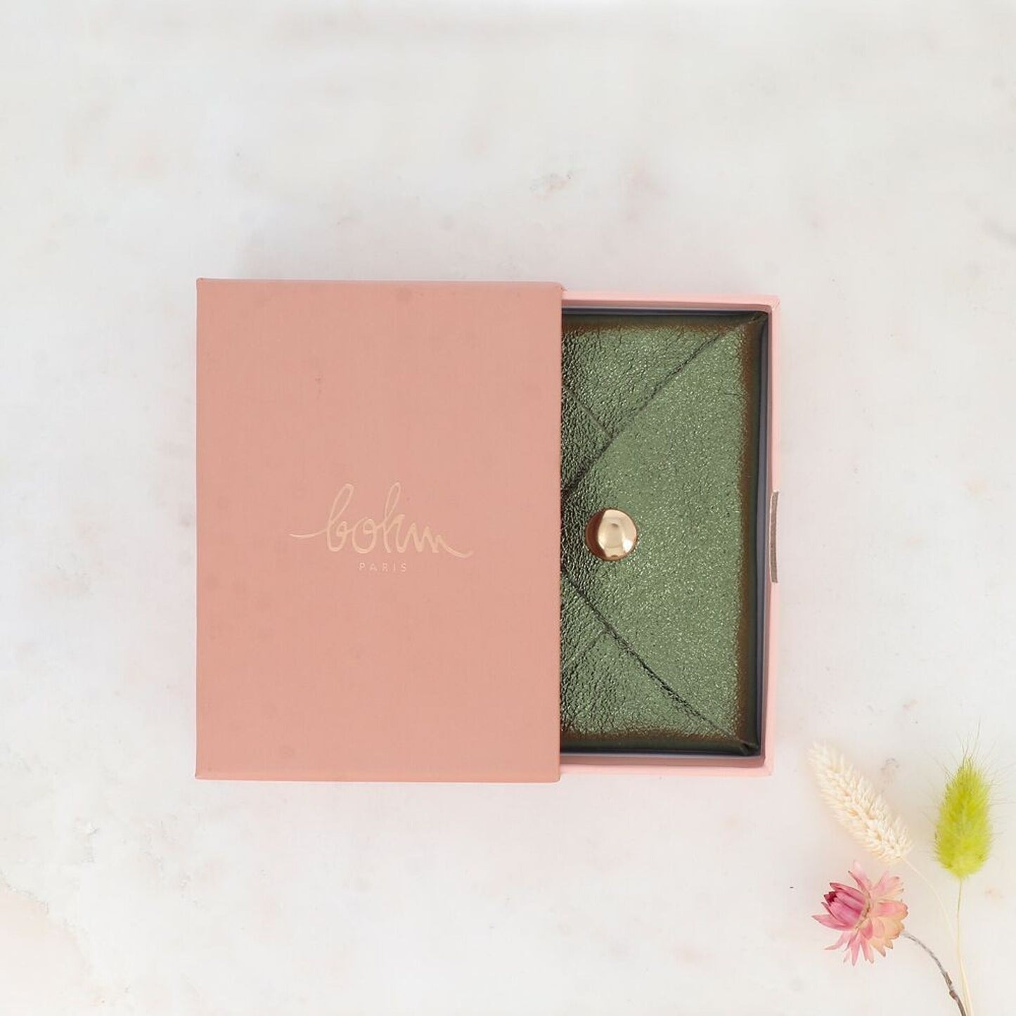 Porte carte ou porte monnaie cuir Bohm Paris coffret cadeaux