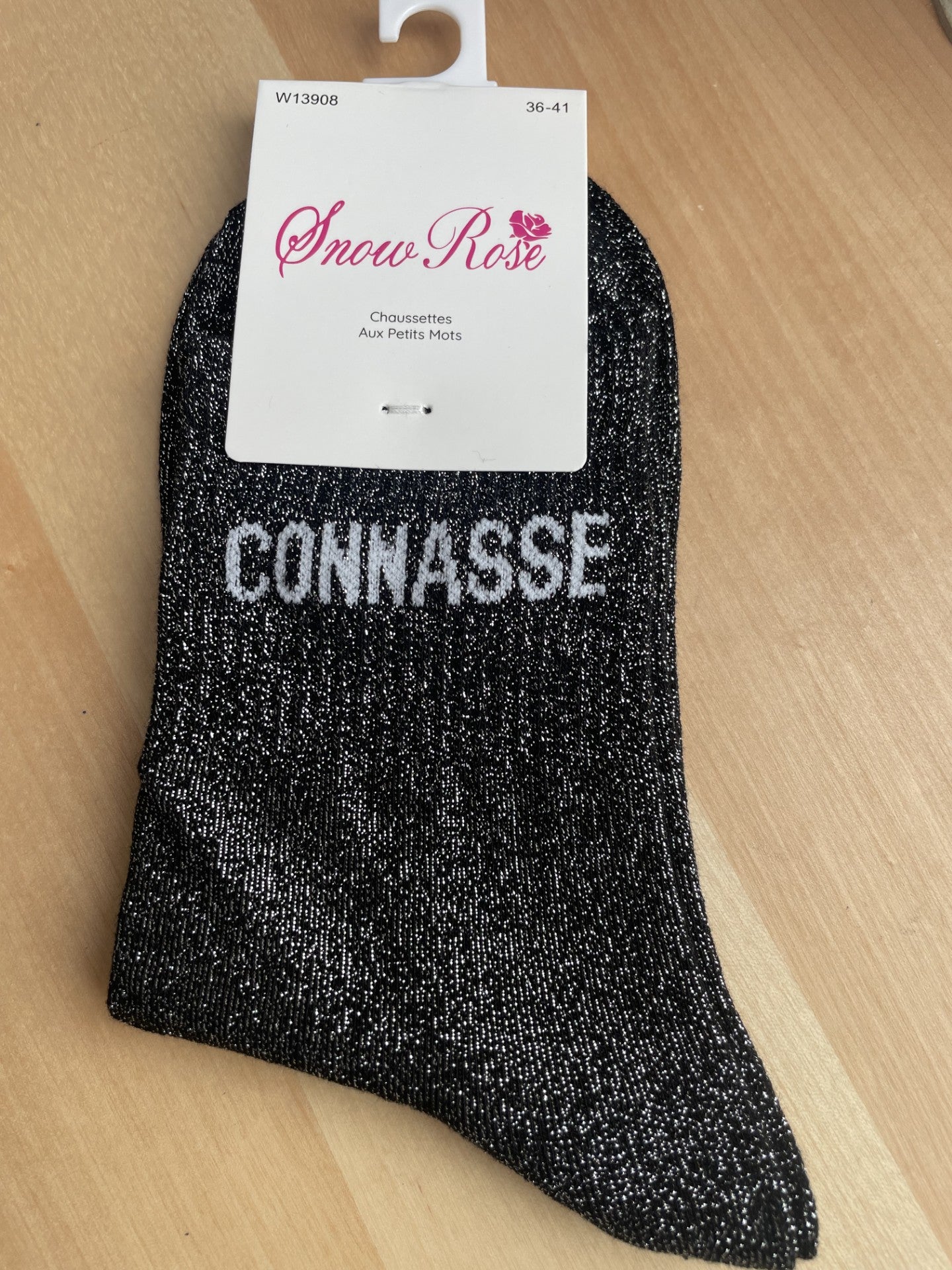 Chaussettes brillantes "CONNASSE"