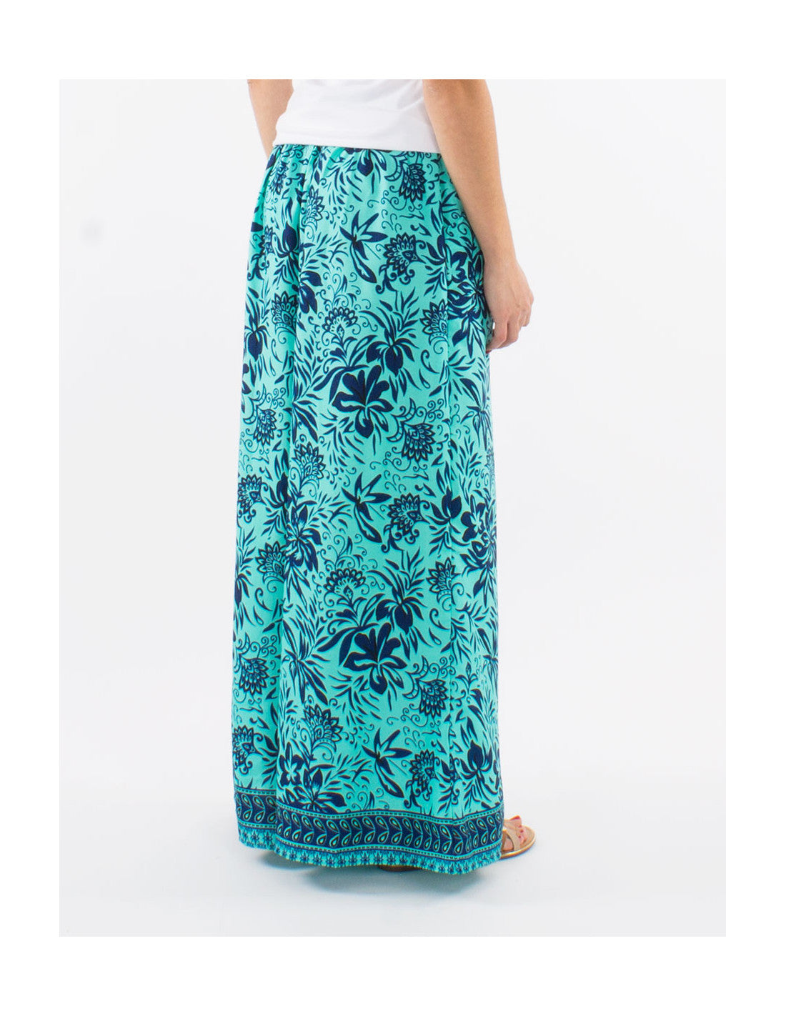🌺 Pantalon Large Bohème Turquoise – Évasion et Élégance
