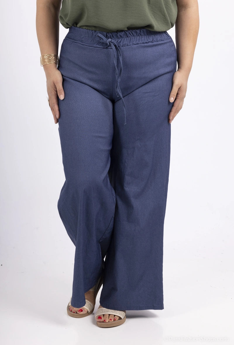 Pantalon fluide denim