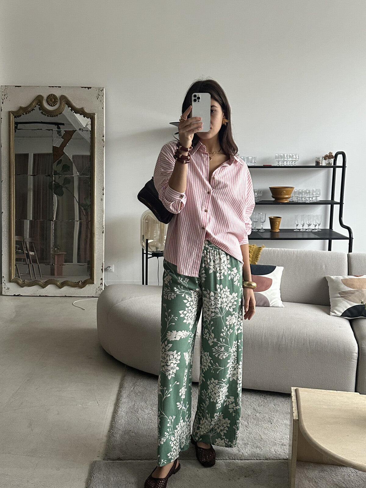 Pantalon vert fluide