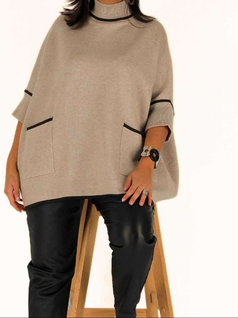 Pull chaud col roulé