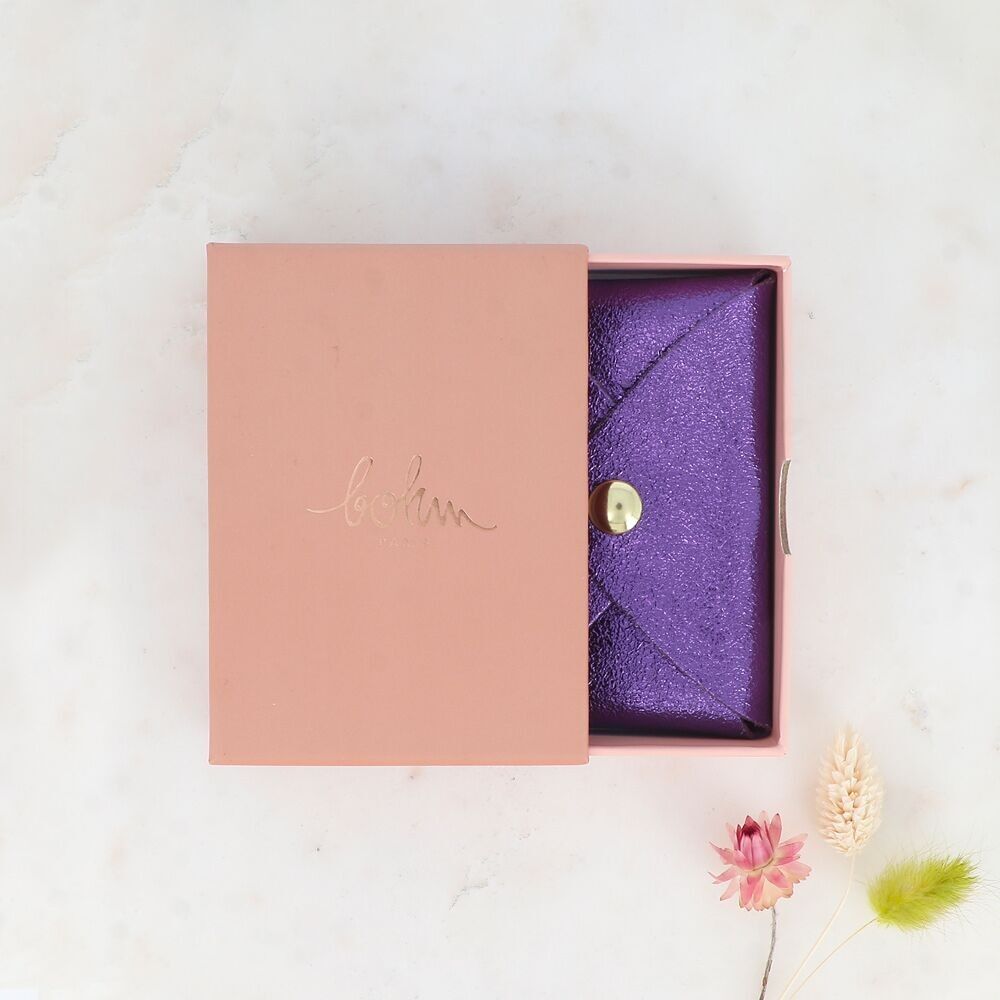 Porte carte ou porte monnaie cuir Bohm Paris coffret cadeaux