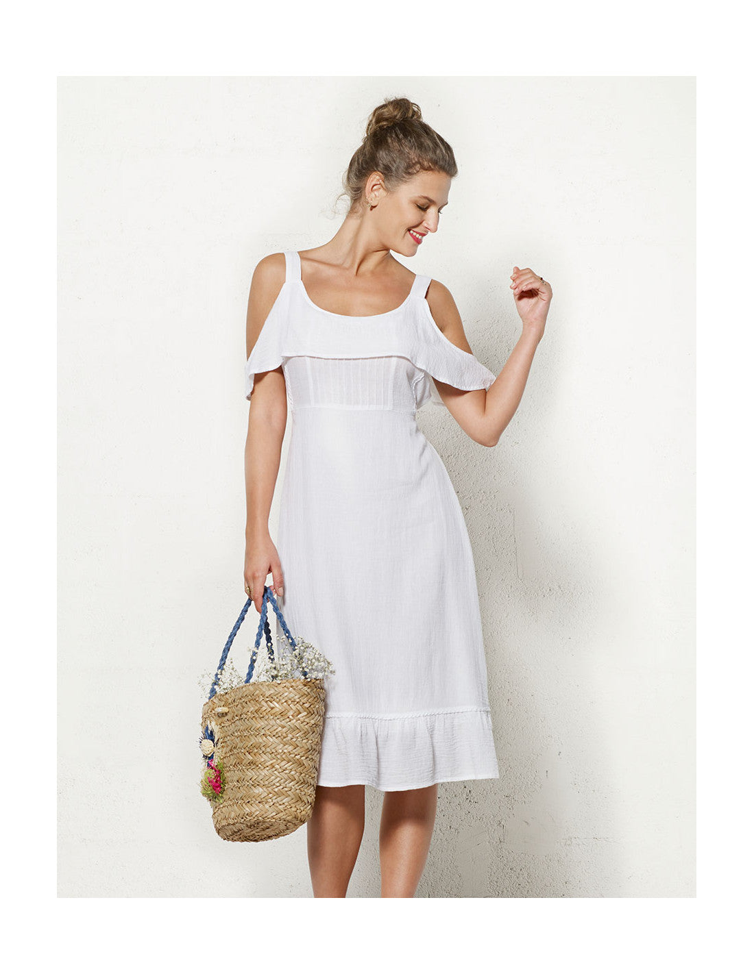 Robe blanche boho et délicate Coline