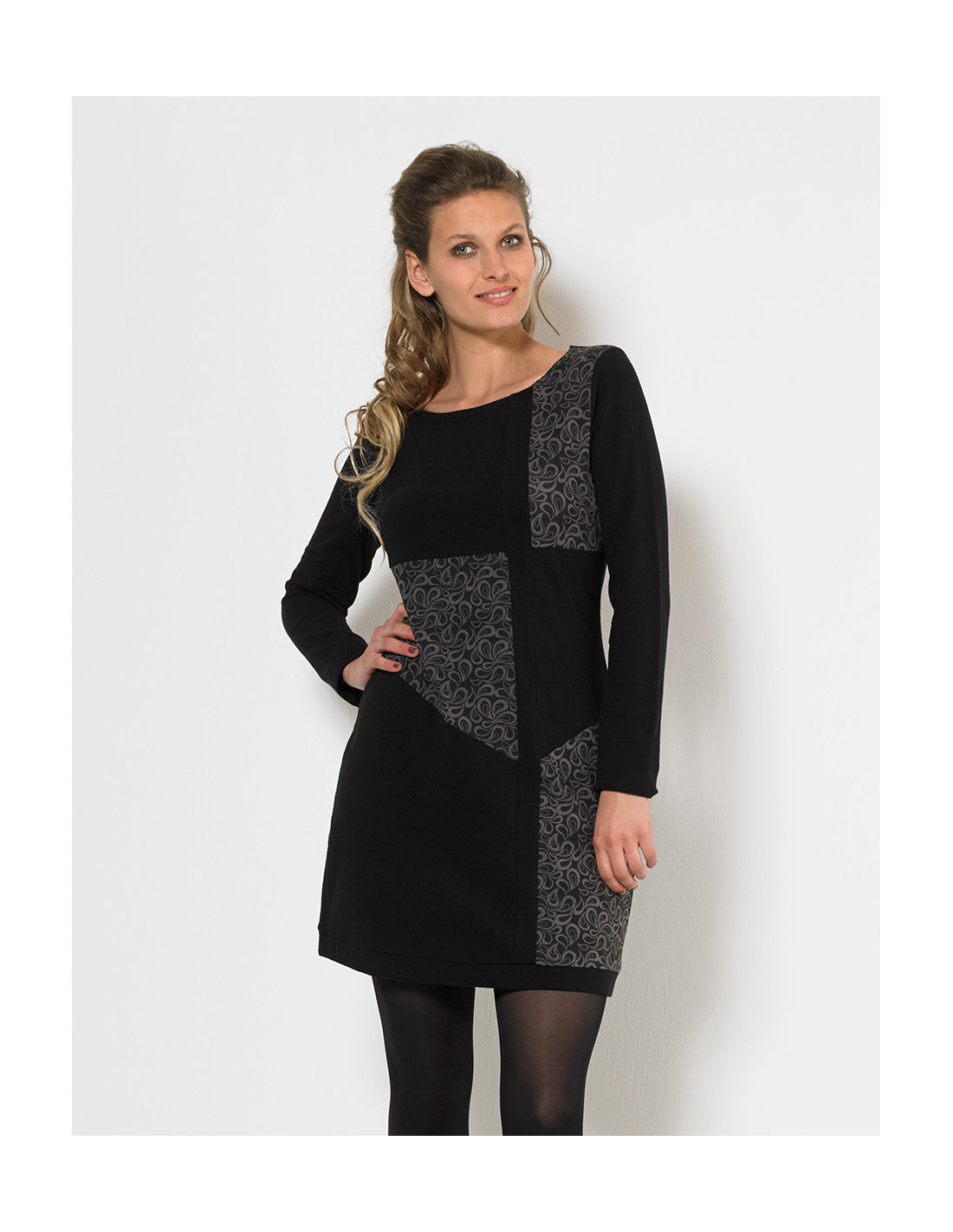 Robe maille patchwork