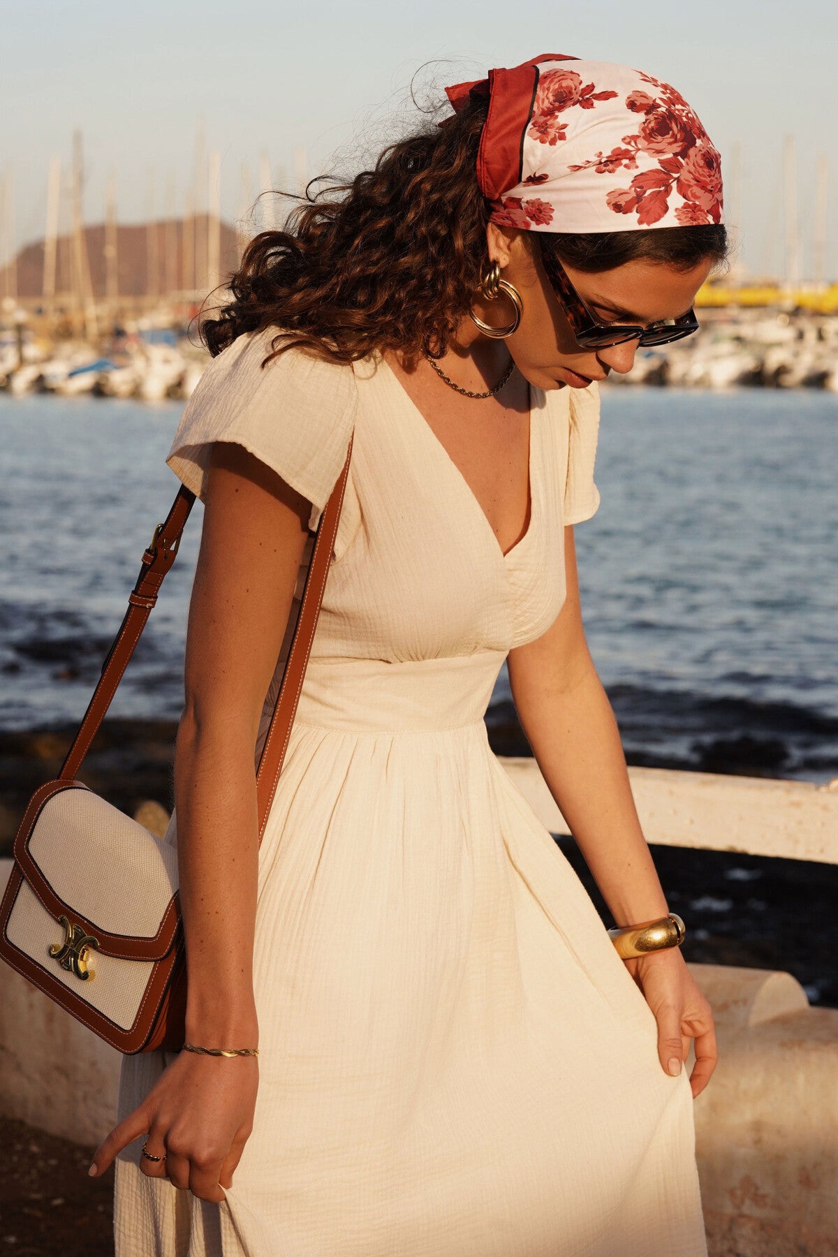 Robe dos nu beige bohème