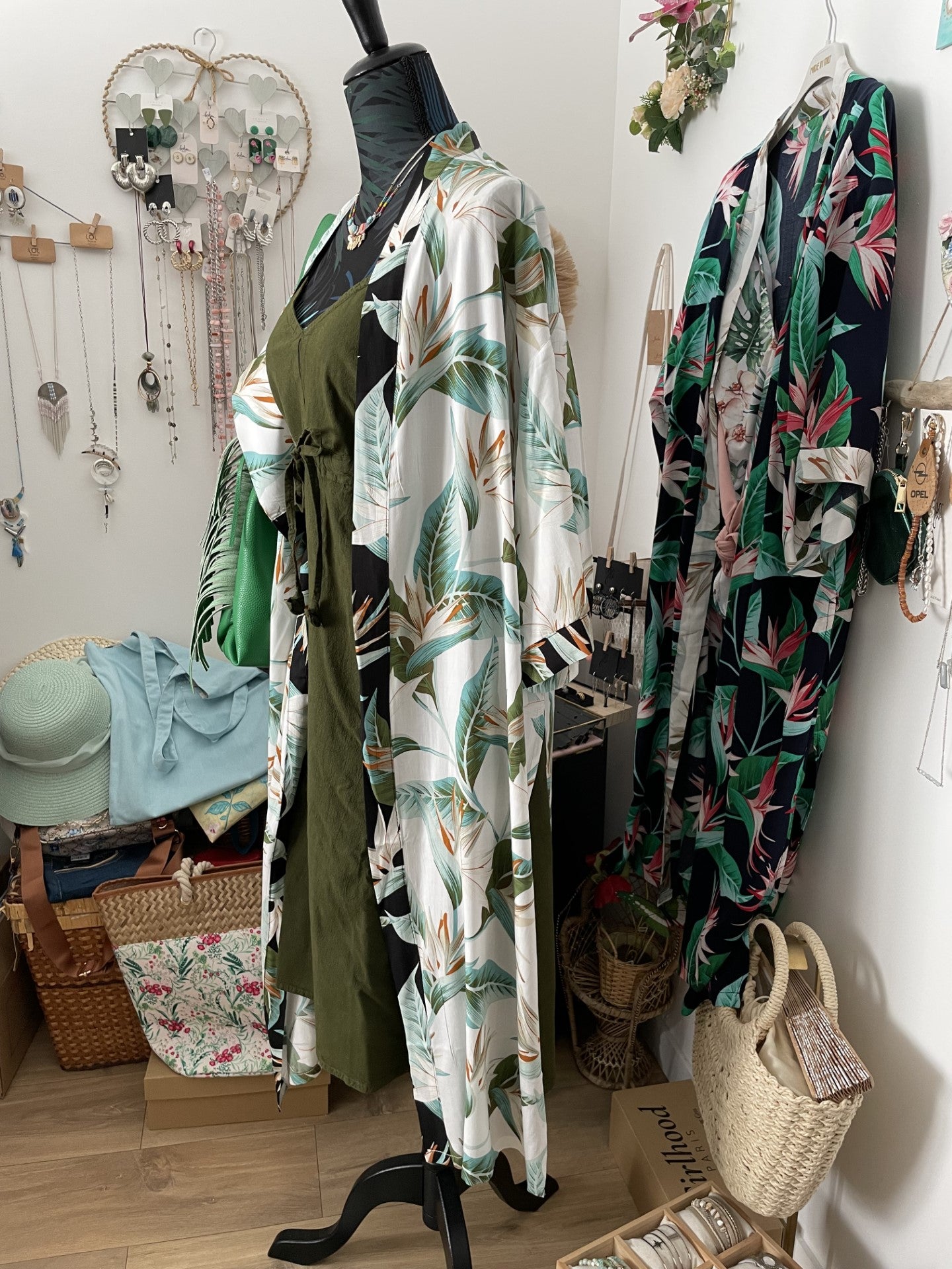 Kimono long en soie