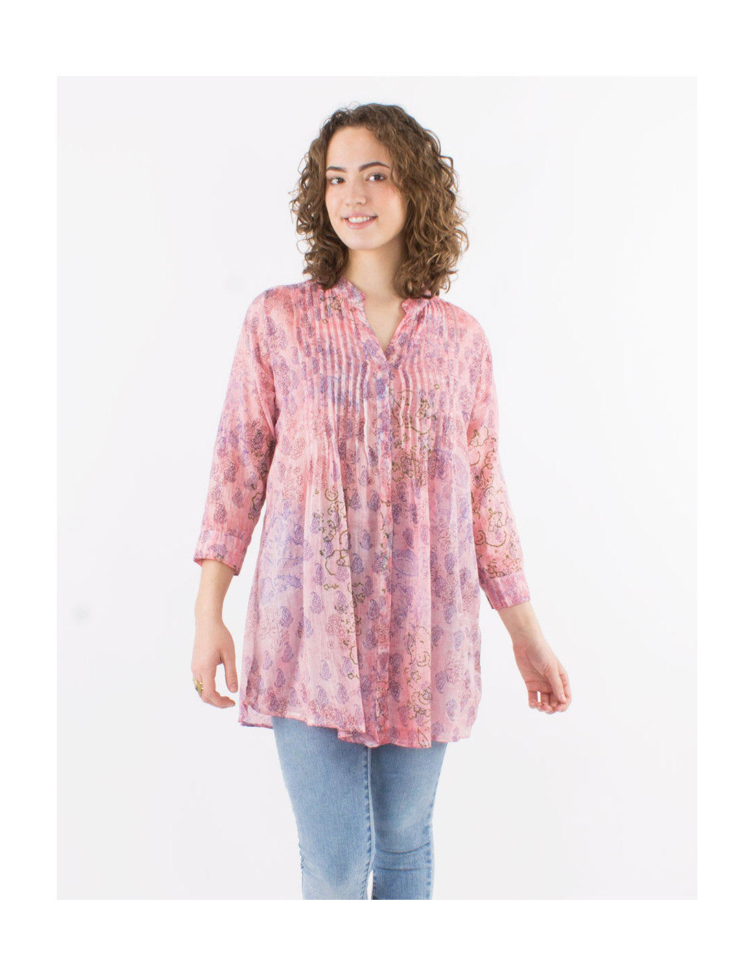 Tunique bohème en voile de coton