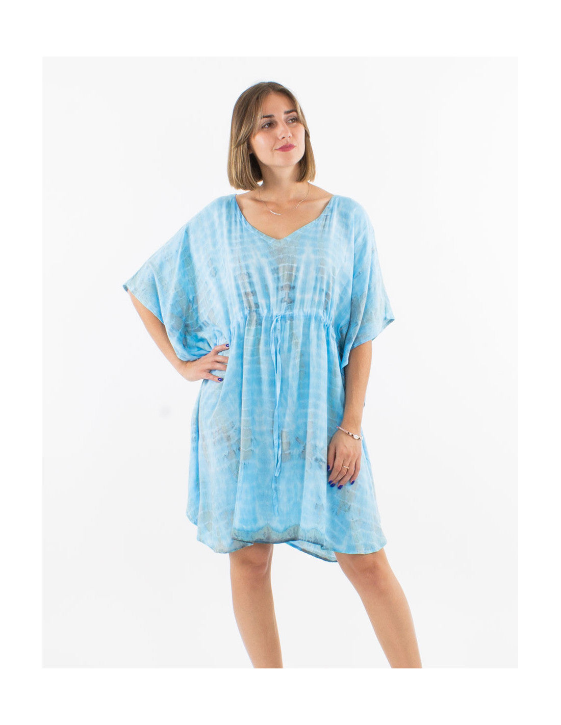 Tunique de plage oversize Tie and Dye