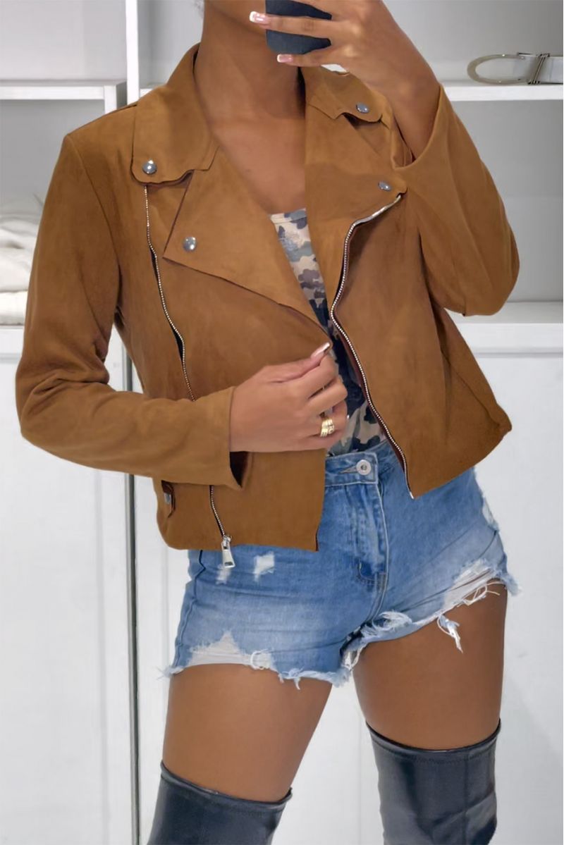 Veste courte suédine