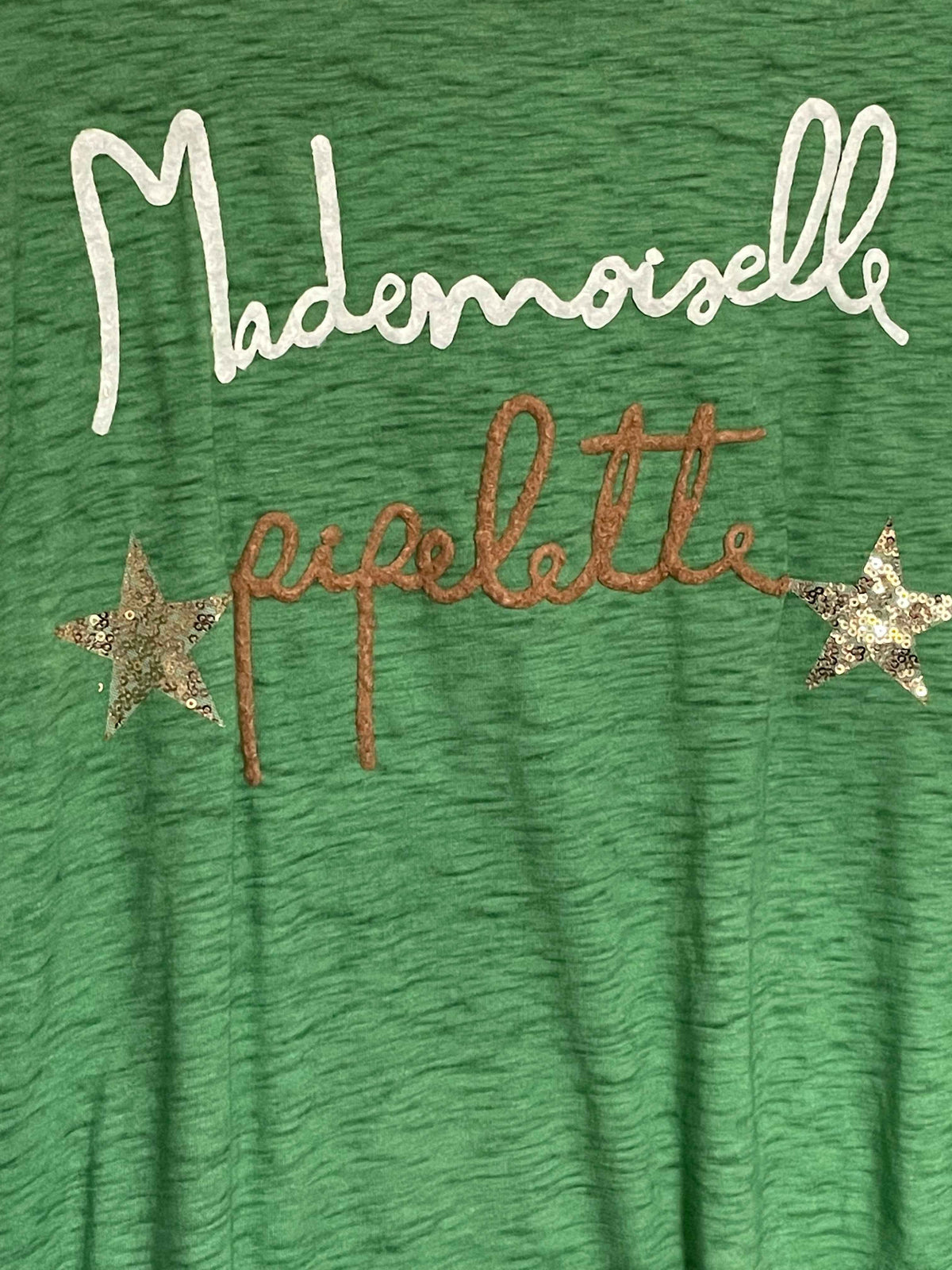 T-shirt Mademoiselle Pipelette en relief
