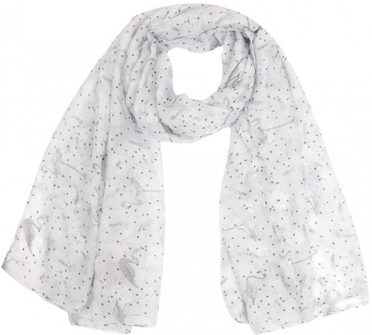 Foulard blanc et gris