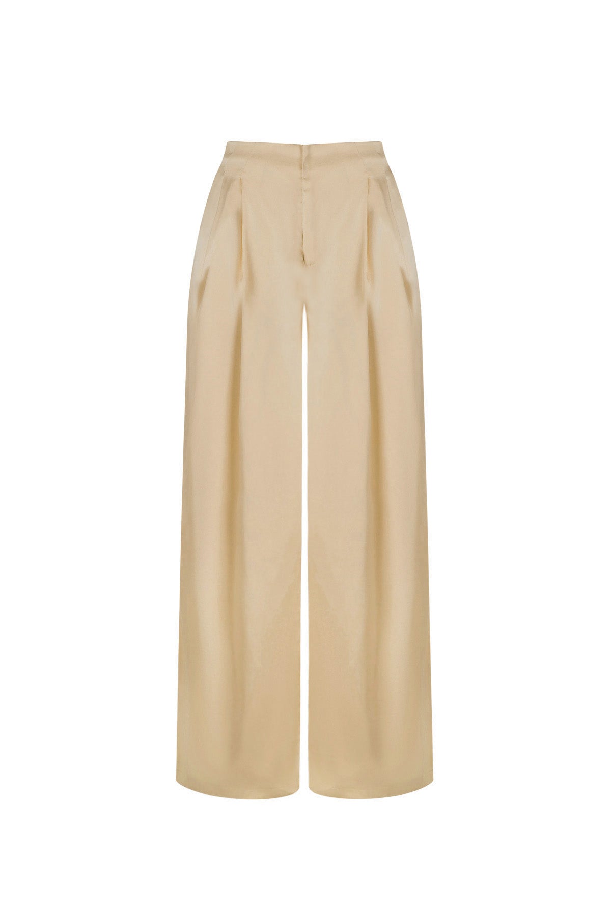 Tissu Polyester Fibre Femmes Pantalon Droit Décontracté Couleur Unie