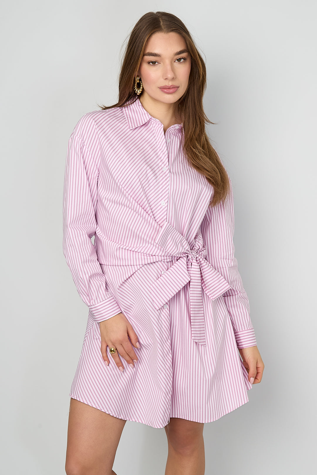 Knotted Blouse Dress