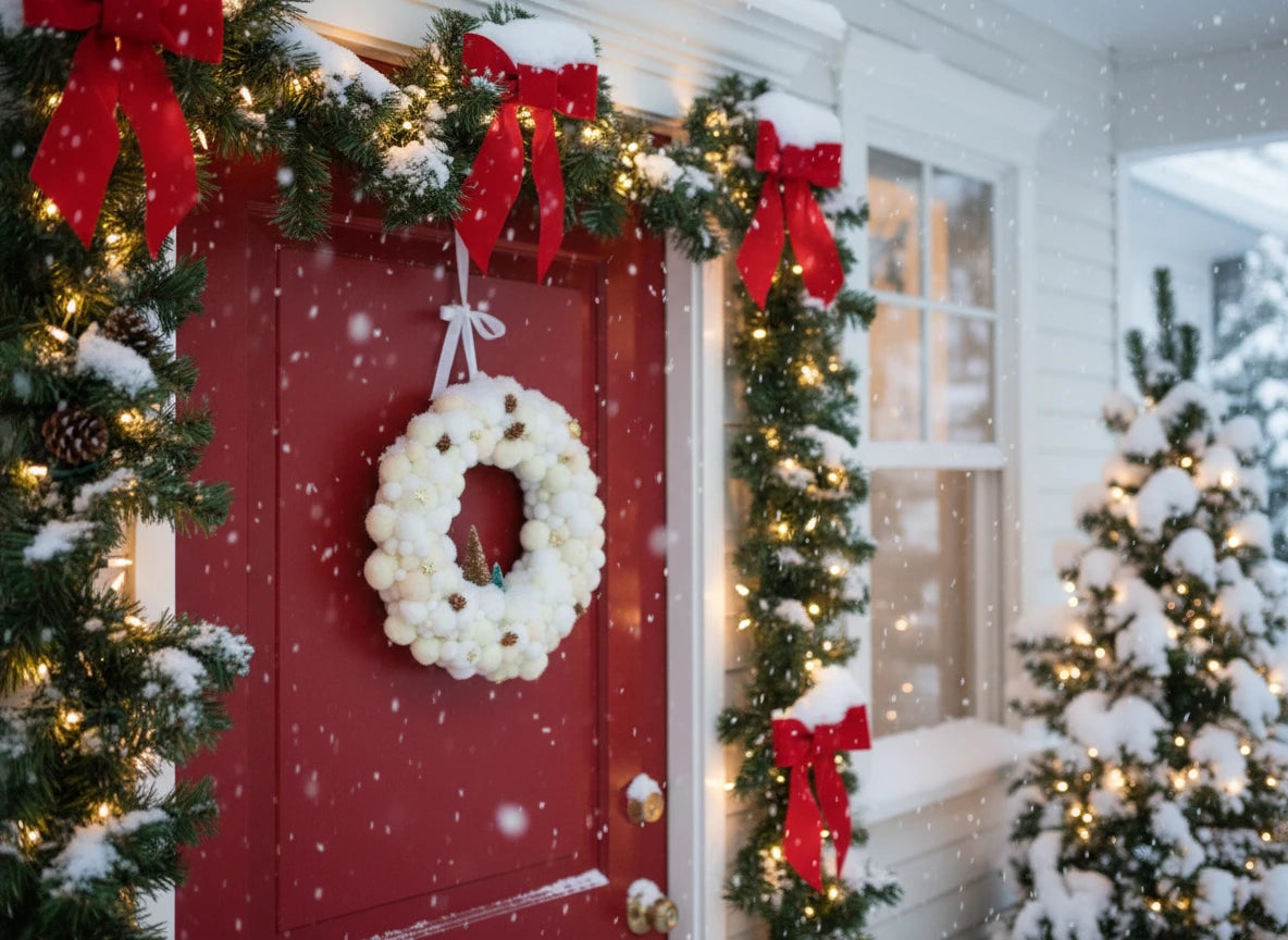 Kit couronne de Noël - Blanc à fabriquer