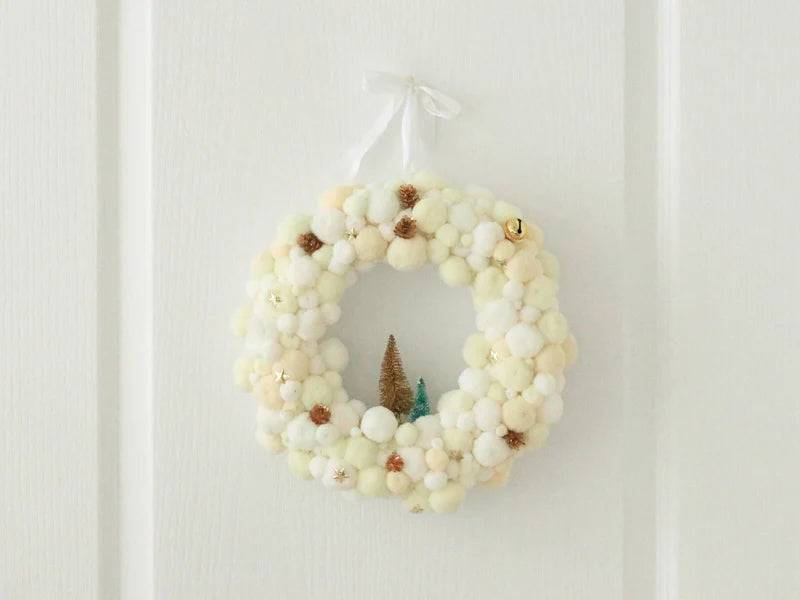 Kit couronne de Noël - Blanc à fabriquer