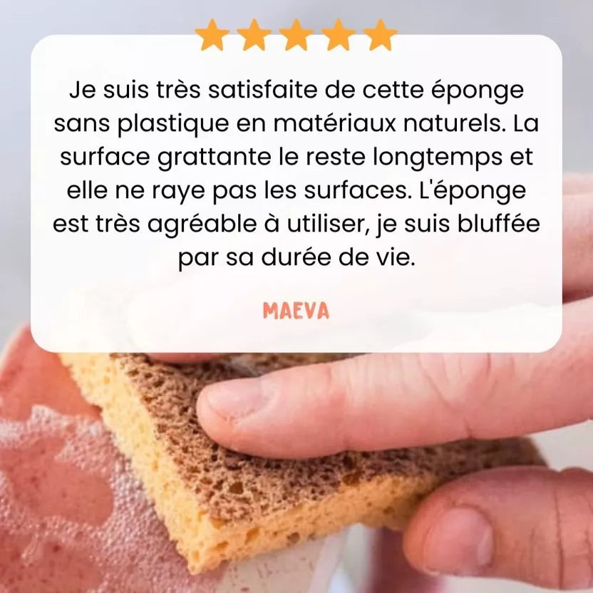 Éponge Grattante 100% recyclable - Lot de 2