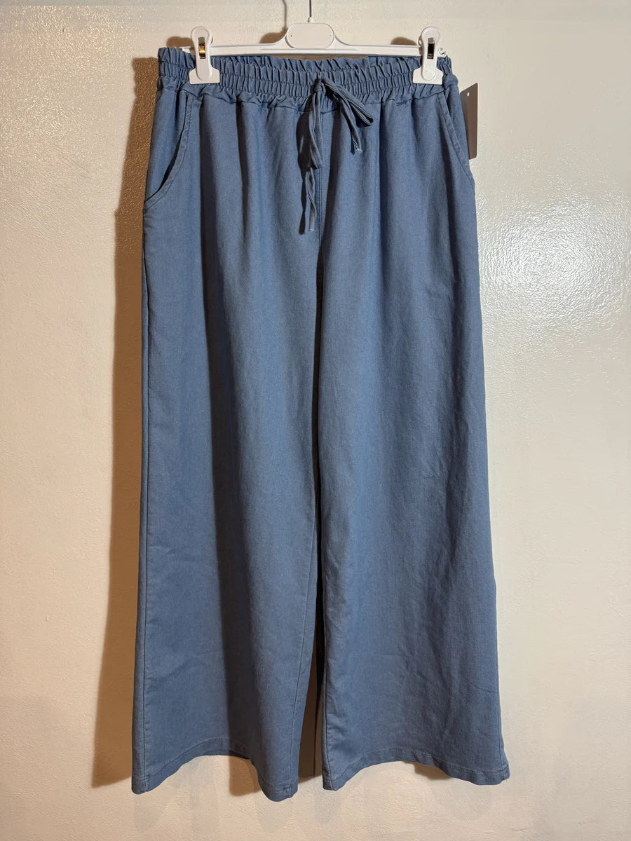 Pantalon en tissu jeans taille