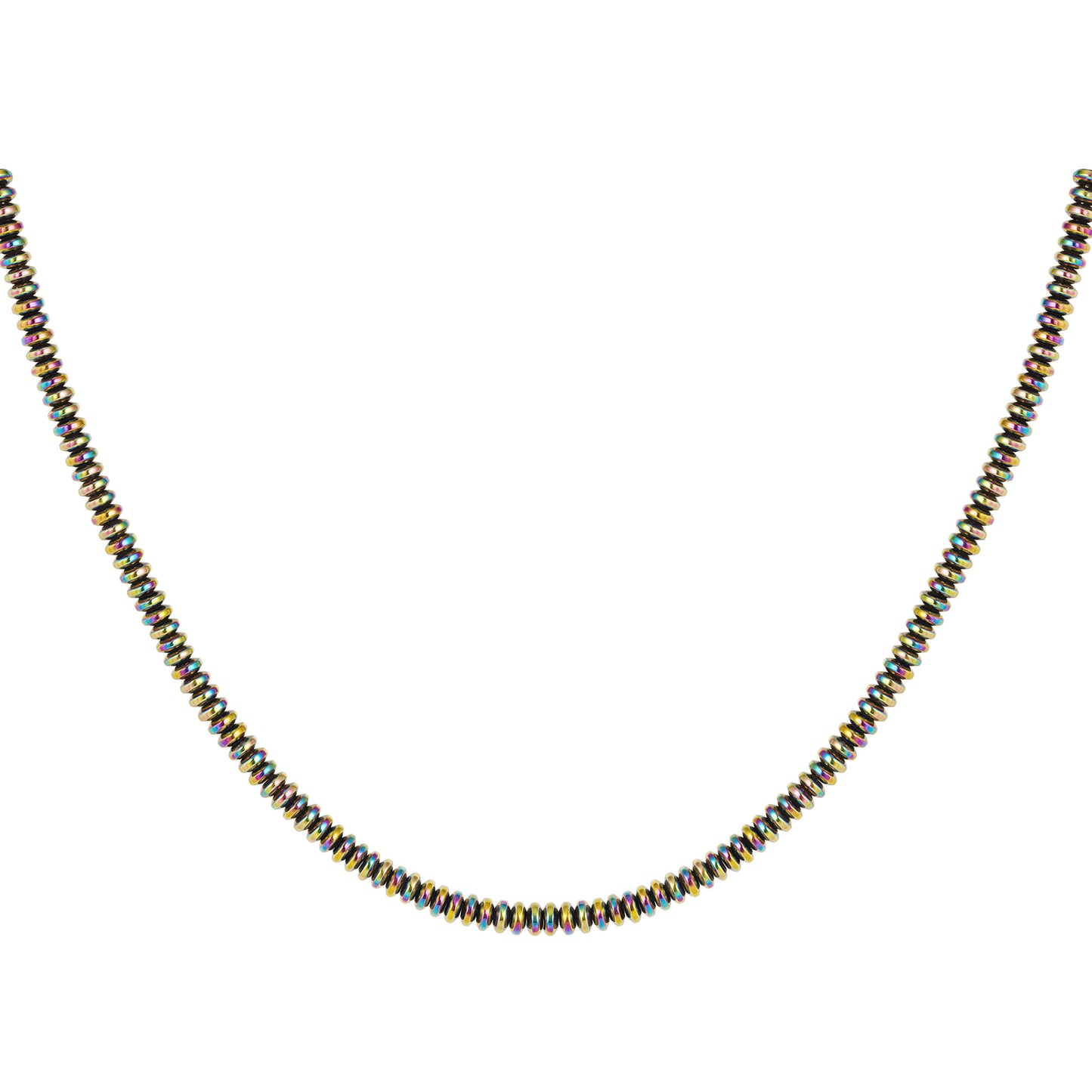 Collier holographique en acier inoxydable