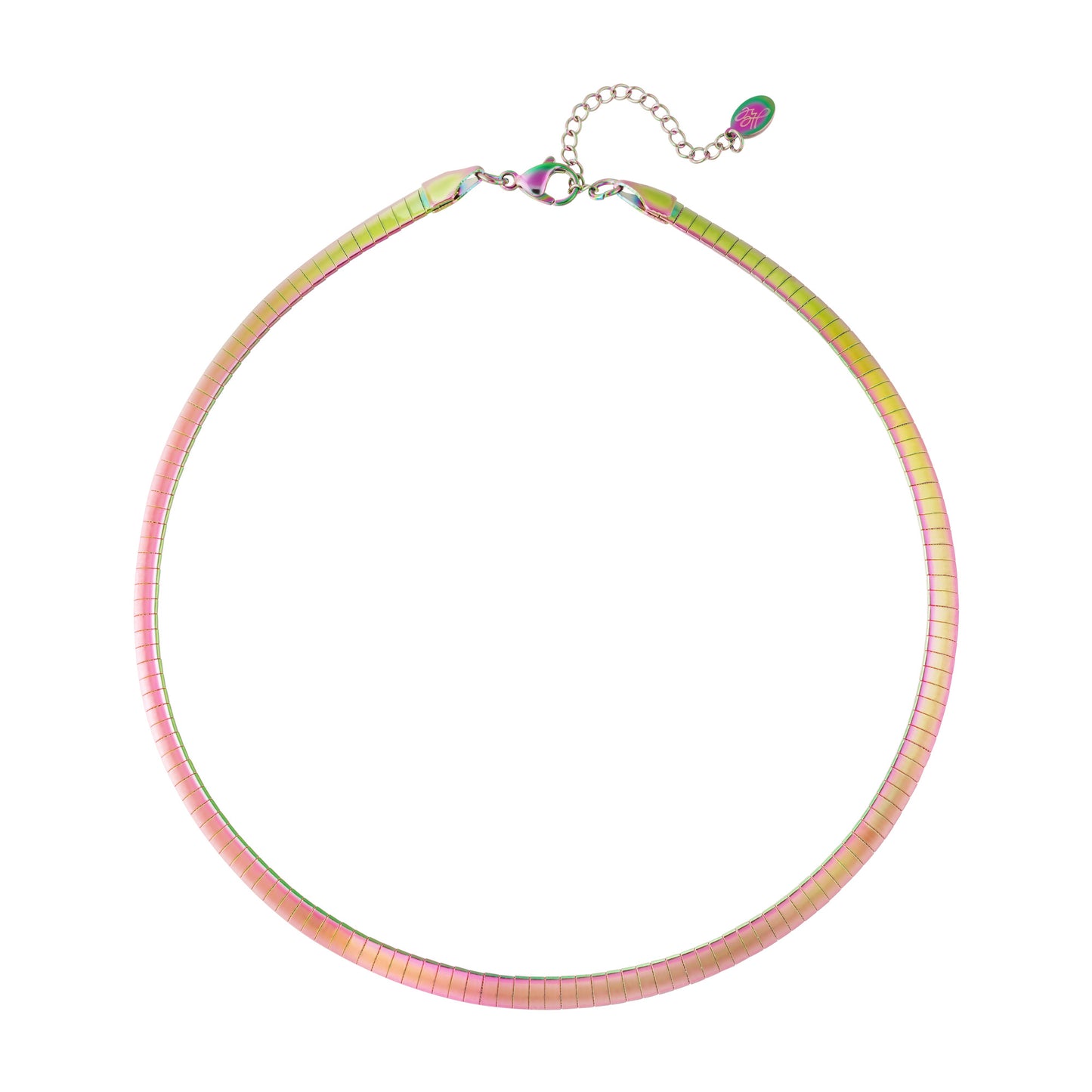 Collier holographique en acier inoxydable