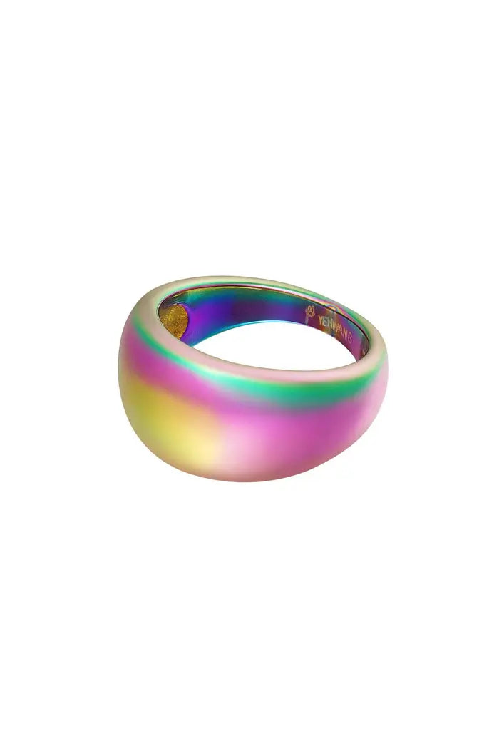 Bague acier holographique