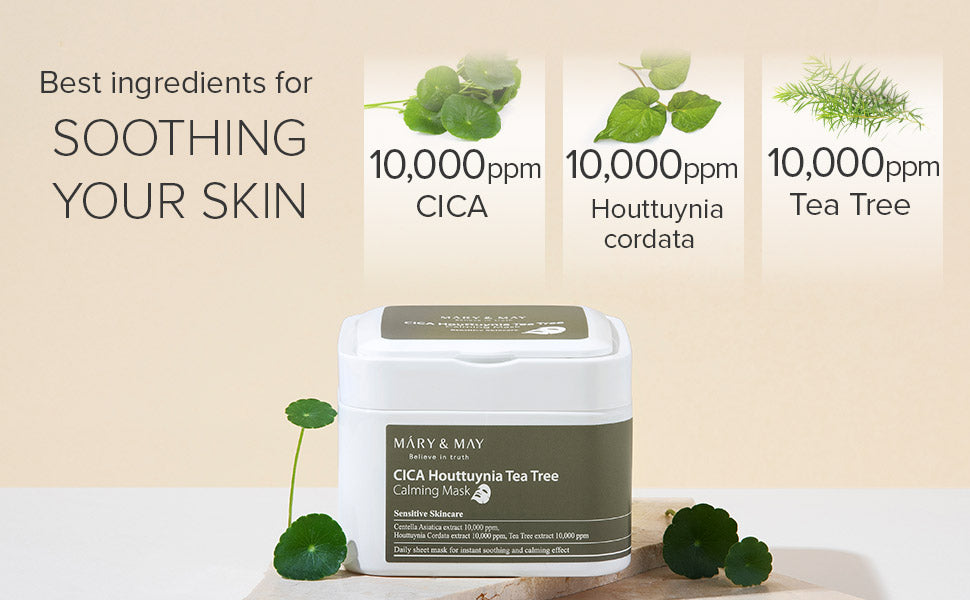 Mary&May CICA Houttuynia Tea Tree Calming Mask