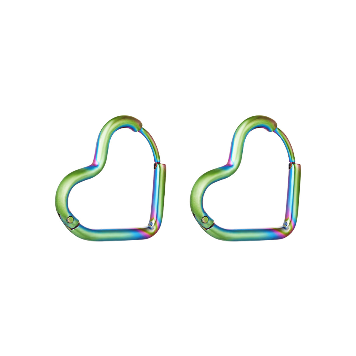 Boucle d'oreille holographique en acier inoxydable