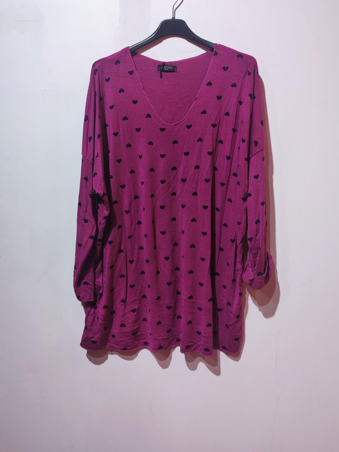 Pull coeur grande taille