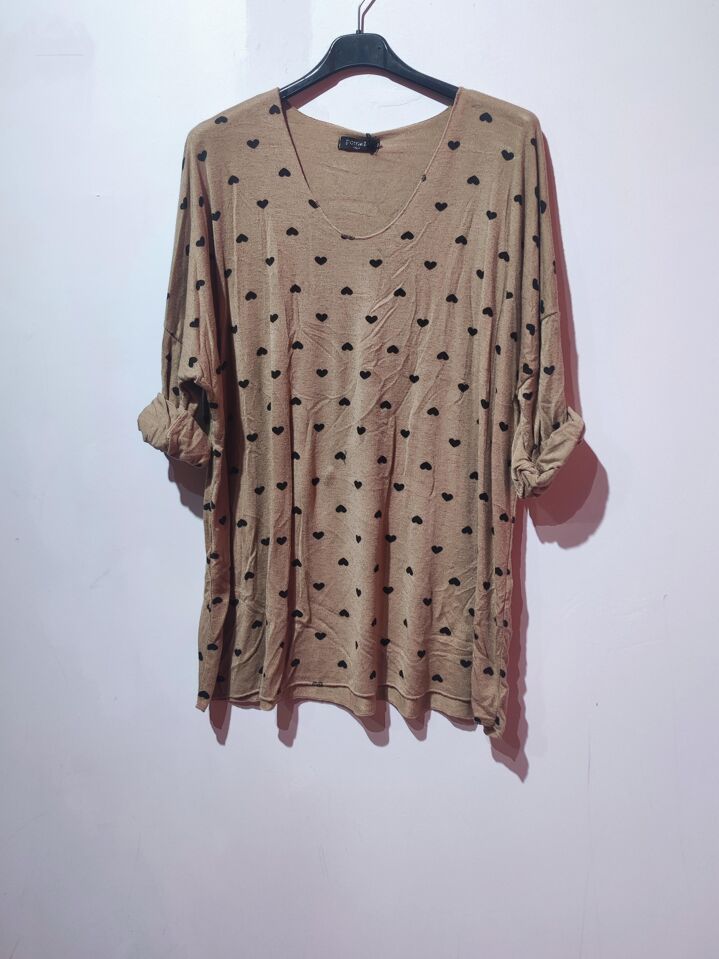 Pull coeur grande taille