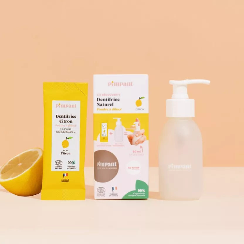 Kit Découverte Dentifrice Citron (1 bouteille + 1 stick)