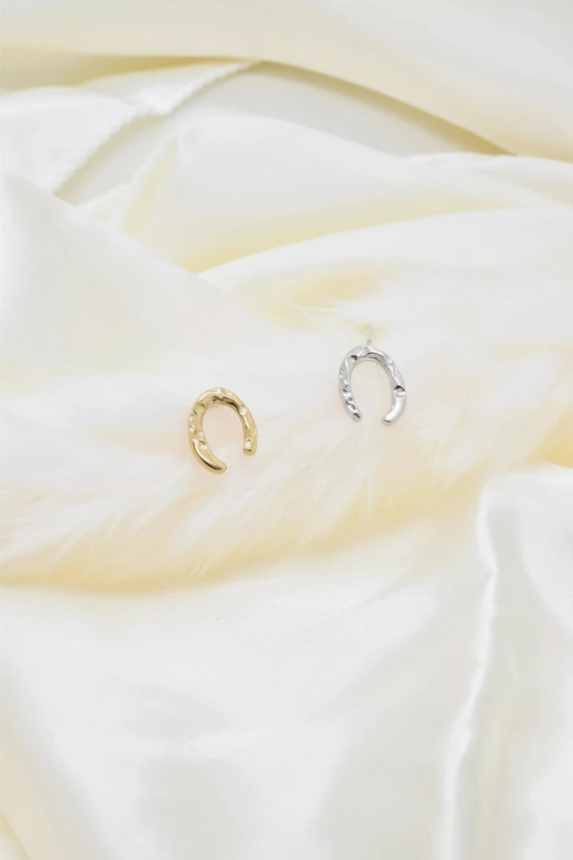 Boucle d'oreille en acier inoxydable fer à cheval