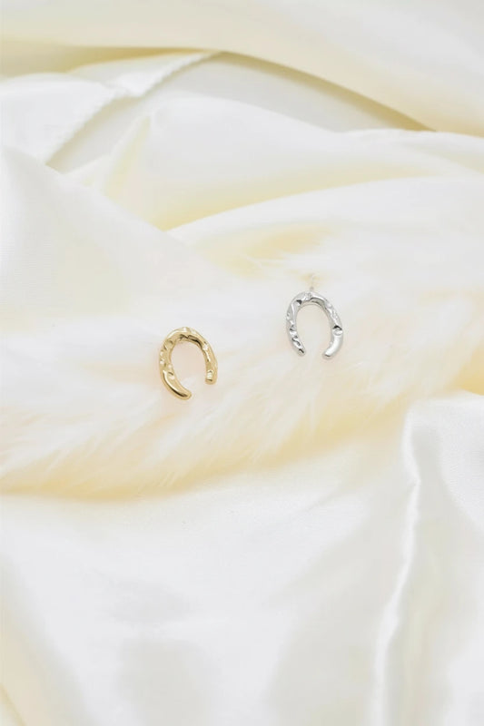 Boucle d'oreille en acier inoxydable fer à cheval